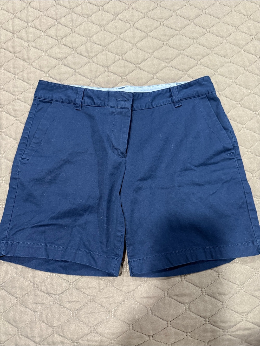 Talbots Navy Cotton Blend Bermuda Shorts
